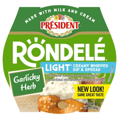 Rondele Cheese Spread Garlic & Herb Light - 6.5 Oz