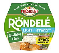 Rondele Cheese Spread Garlic & Herb Light - 6.5 Oz