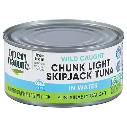 Open Nature Tuna Chunk Light in Water - 12 Oz - Image 2