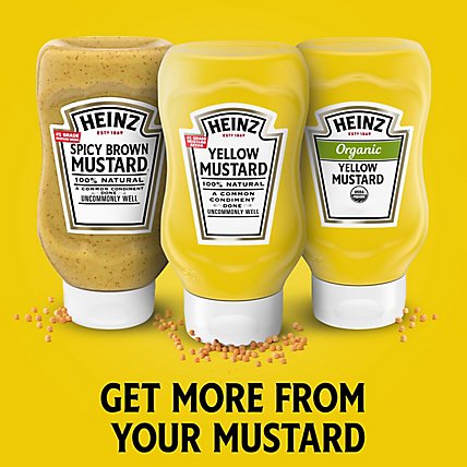 Heinz 100% Natural Yellow Mustard Bottle - 8 Oz - Image 9