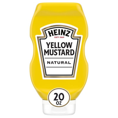 Heinz 100% Natural Yellow Mustard Bottle - 20 Oz - Image 1