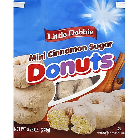 Little Debbie Donuts Mini Cinnamon Sugar Bagged- 8.72 Oz