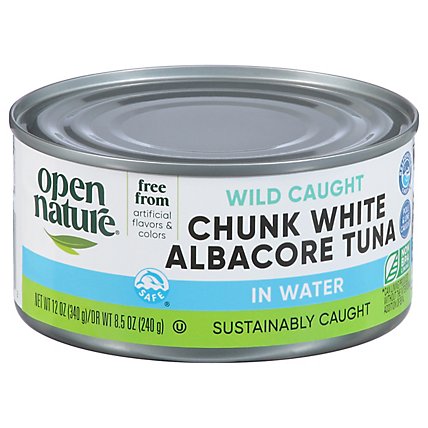 Open Nature Tuna Albacore Chunk White in Water - 12 Oz - Image 2