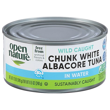 Open Nature Tuna Albacore Chunk White in Water - 12 Oz
