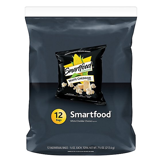 Smartfood Popcorn White Cheddar Cheese - 12-0.625 Oz