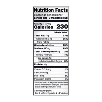 Italian Style Meatballs Gluten Free - 24 Oz - Image 3