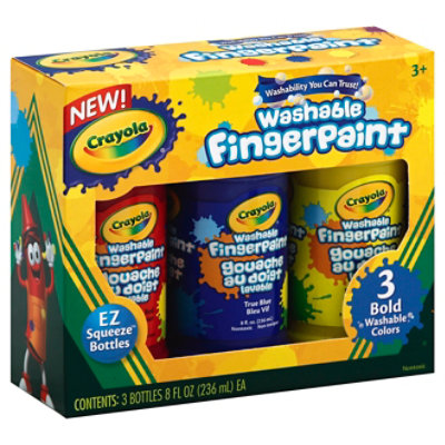 Crayola Washable Finger Paint Bold Colors 8 Ounce - 3 Count - Kings Food  Markets