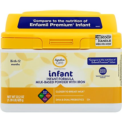 Signature Care infant Infant Formula Milk Based Powder Birth To 12 Months - 22.2 Oz - Image 2