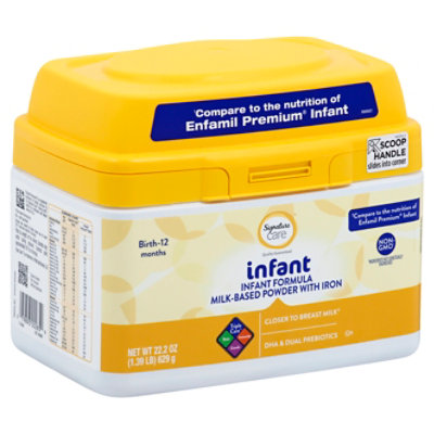 Signature Care infant Infant Formula Milk Based Powder Birth To 12 Months - 22.2 Oz