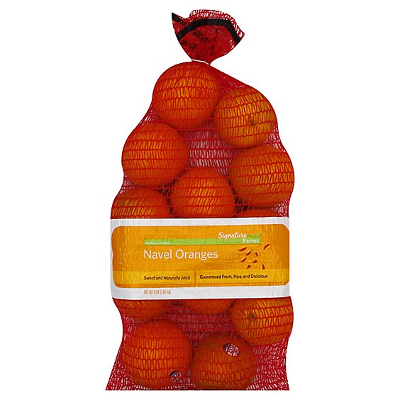 Signature Farms Oranges Navel Prepacked - 8 Lb