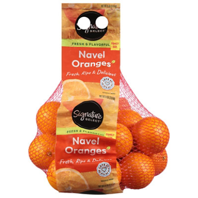 Signature Farms Oranges Navel Prepacked - 8 Lb