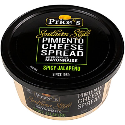 Prices Pimiento Cheese Spread Southern Style Spicy Jalapeno - 11 Oz.