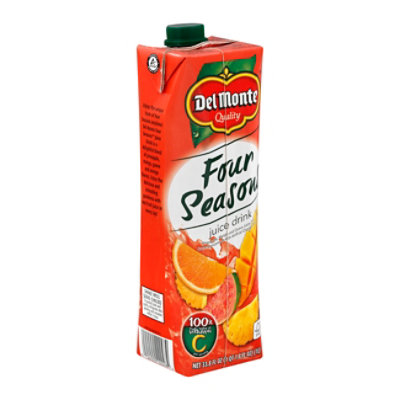 Del Monte Four Seasons Juice Large 33.3 Fl. Oz. Safeway