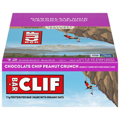 CLIF Energy Bar Chocolate Chip Peanut Crunch - 12-2.4 Oz - Image 1