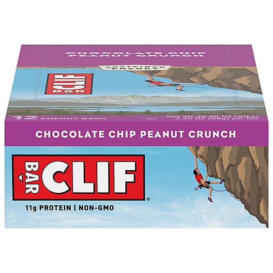 CLIF Energy Bar Chocolate Chip Peanut Crunch - 12-2.4 Oz