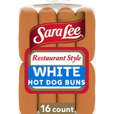 Sara Lee Restaurant Style White Hot Dog Buns - 26 Oz