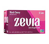 Zevia Zero Sugar Black Cherry Soda - 6-12 Fl. Oz.