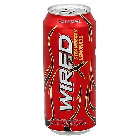 WIRED Energy Supplement Extreme Strawberry Lemonade - 16 Fl. Oz.
