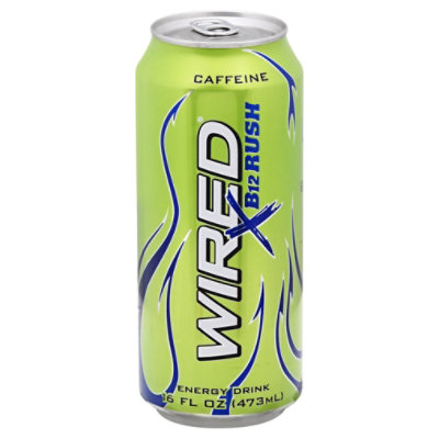 WIRED Energy Supplement Extreme B12 Rush Maximum Taurine - 16 Fl. Oz. - Image 3