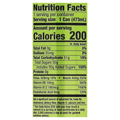 WIRED Energy Supplement Extreme B12 Rush Maximum Taurine - 16 Fl. Oz. - Image 4