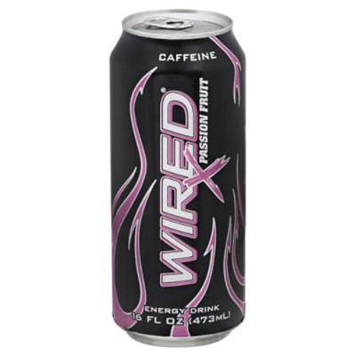 WIRED Energy Supplement Extreme Low Calorie Passion Fruit with Calcium - 16 Fl. Oz. - Image 3