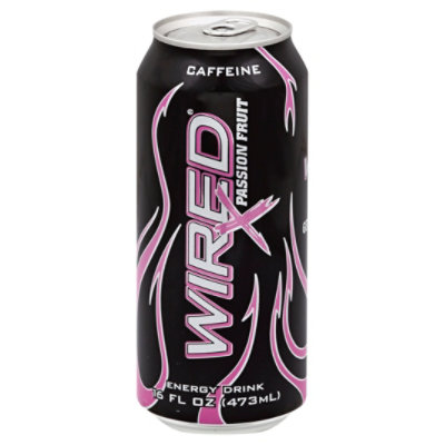 WIRED Energy Supplement Extreme Low Calorie Passion Fruit with Calcium - 16 Fl. Oz.