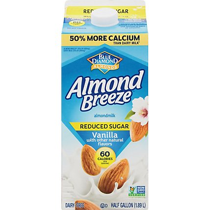Blue Diamond Almonds Almond Breeze Milk Vanilla Reduced Sugar - 64 Fl. Oz. - Image 2