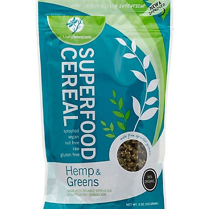 Living Intentions Cereal Superfood Hemp & Greens - 9 Oz - Image 2