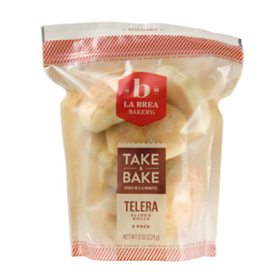 La Brea Bakery Take & Bake Bread Rolls Slider Telera - 8 Oz