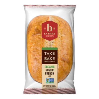 La Brea Bakery Take & Bake Organic Bread Loaf Rustic French - 12 Oz ...