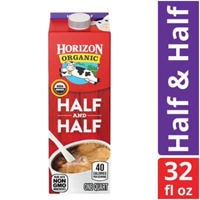 Horizon Organic Half Half 1 Quart 32 Fl Oz Vons