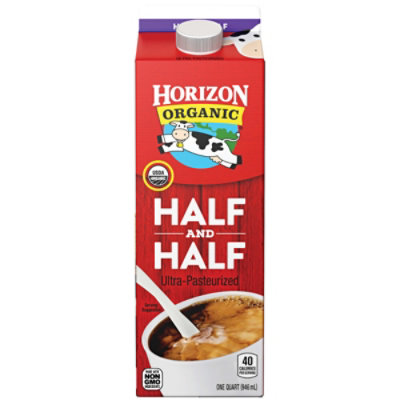 Horizon Organic Half Half 1 Quart 32 Fl Oz Vons