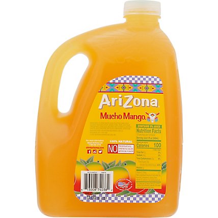 AriZona Mucho Mango Fruit Juice Cocktail Vitamin C Fortified - 128 Fl. Oz. - Image 6