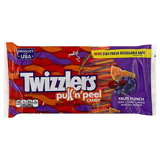 Twizzlers Candy Pull N Peel Fruit Punch - 12 Oz