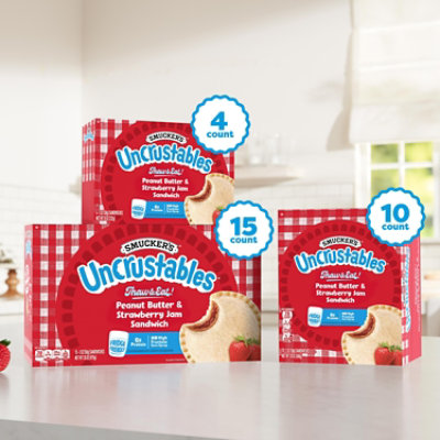 Smucker’s Uncrustables Peanut Butter & Strawberry Jam Sandwiches - 15 Count - Image 7