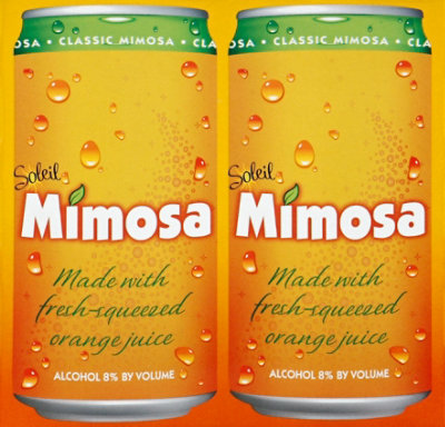 Soleil Mimosa Orange Cans Wine - 4-187 Ml - tomthumb