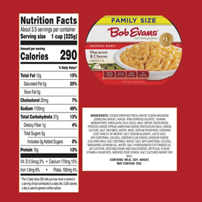 Bob Evans Tasteful Sides Macaroni & Cheese Family Size - 28 Oz - Image 7