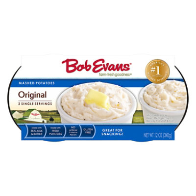 Bob Evans Mashed Potatoes Singles 2 Count - 12 Oz