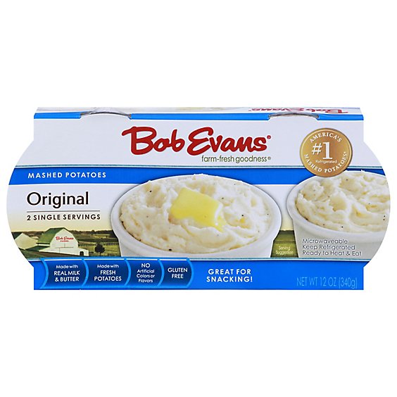 Bob Evans Mashed Potatoes Singles 2 Count - 12 Oz