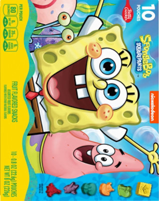 Betty Crocker Fruit Flavored Snacks Assorted Fruit Flavors Spongebob Squarepants - 10-0.8 Oz - Image 5