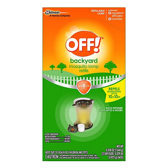 OFF! Repels Mosquitoes Up To 10X10 Feet Backyard Mosquito Repellent Lamp Refill - 2 Count