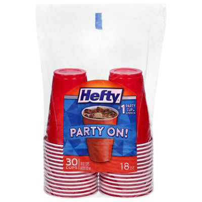 Hefty Party On Cups Plastic Disposable 18 Ounce - 30 Count - Image 2