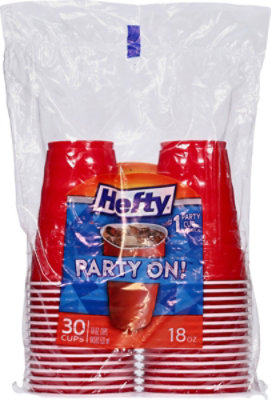 Hefty Party On Cups Plastic Disposable 18 Ounce - 30 Count - Image 3