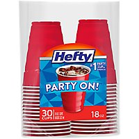 Hefty Party On Cups Plastic Disposable 18 Ounce - 30 Count - Image 1