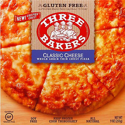 Three Bakers Pizza Classic Cheese Whole Grain Frozen - 9 Oz - Image 2