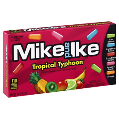 Mike And Ike Candies Chewy Fruit Tropical Typhoon - 5 Oz - Image 1