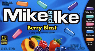 Mike and Ike Candies Chewy Berry Flavored Berry Blast - 5 Oz - Image 2