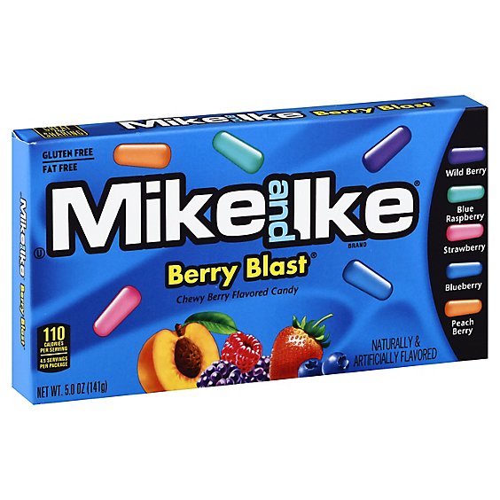 Mike and Ike Candies Chewy Berry Flavored Berry Blast - 5 Oz