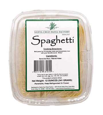 Santa Cruz Pasta Factory Spaghetti - 12 Oz