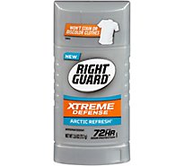 Right Guard Xtreme Defense 5 Antiperspirant Invisible Solid Arctic Fresh - 2.6 Oz